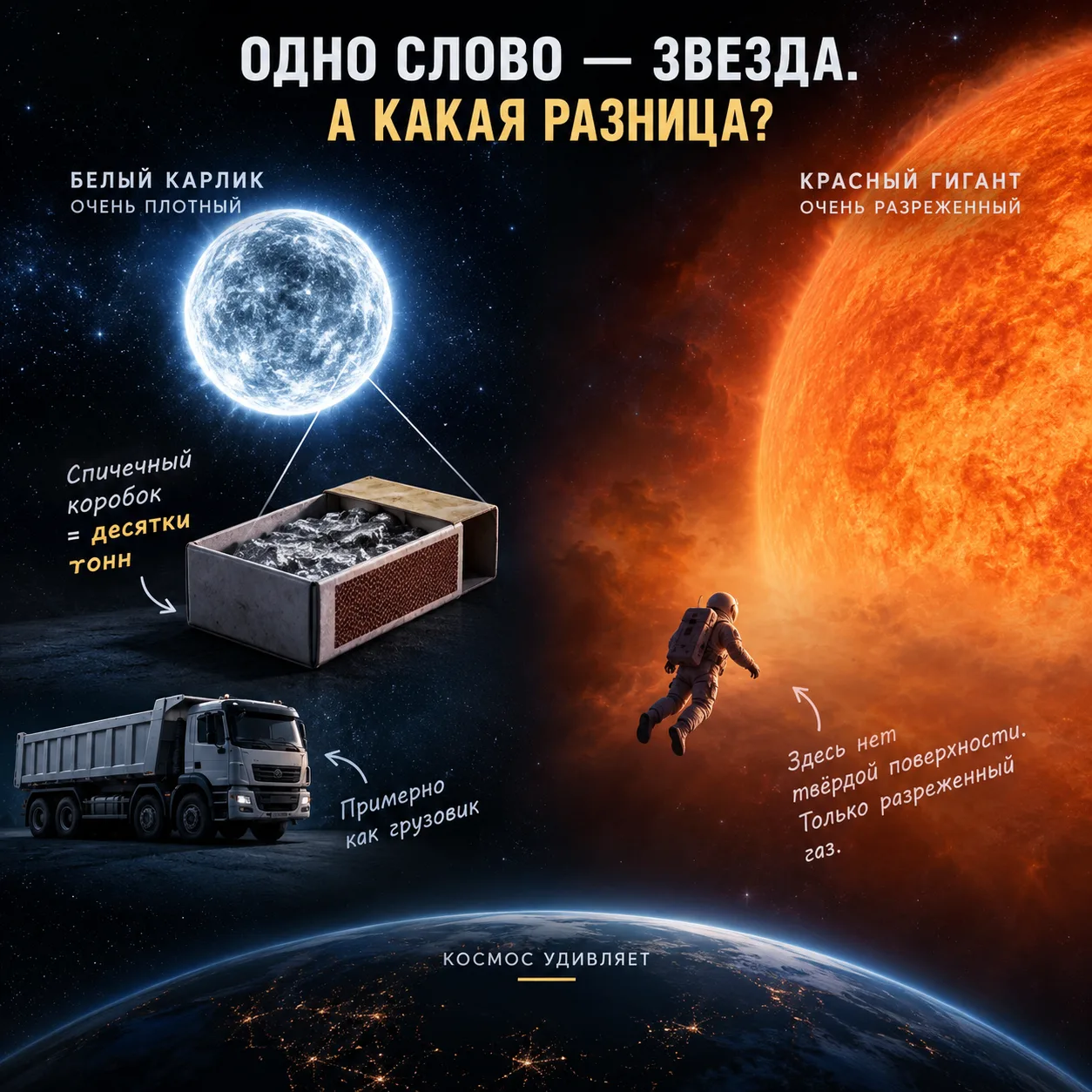 🌌 Насколько разной может быть плотность звёзд?
