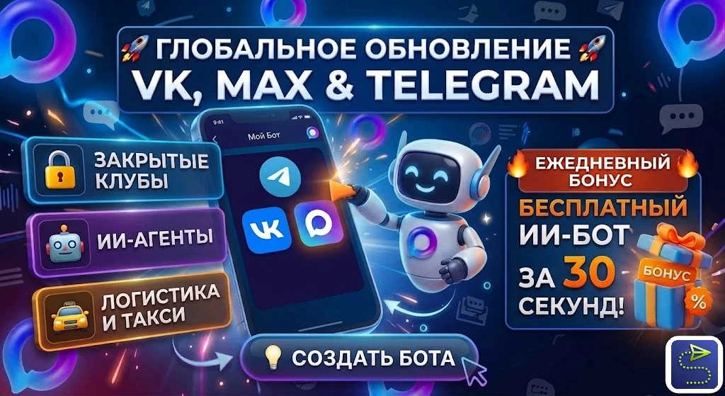 Глобальное обновление: VK, MAX и Telegram