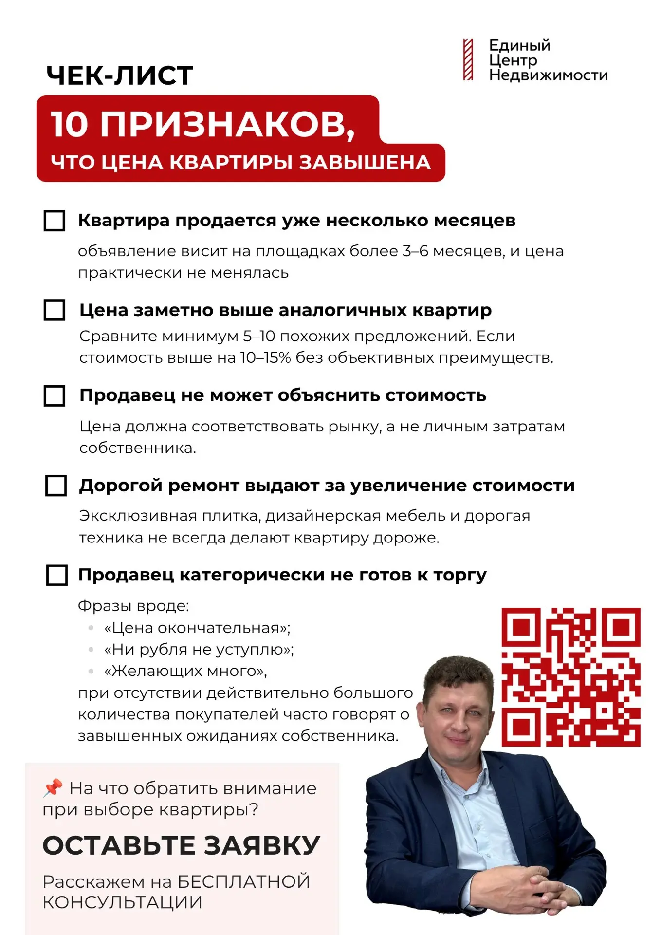 📋 10 признаков, что цена квартиры завышена