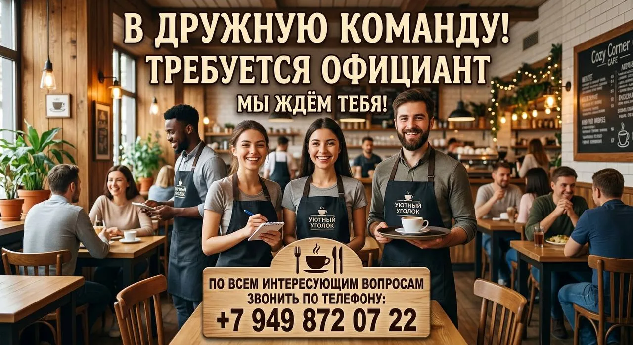 ❗Ищем официант в дружную команду