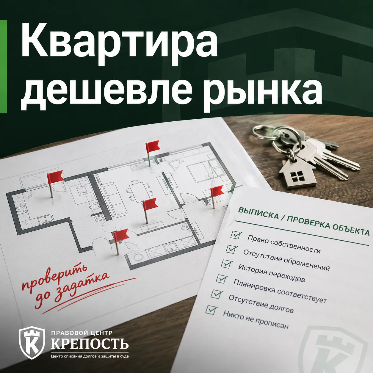 🏠 Квартира дешевле рынка — это не всегда удача.
