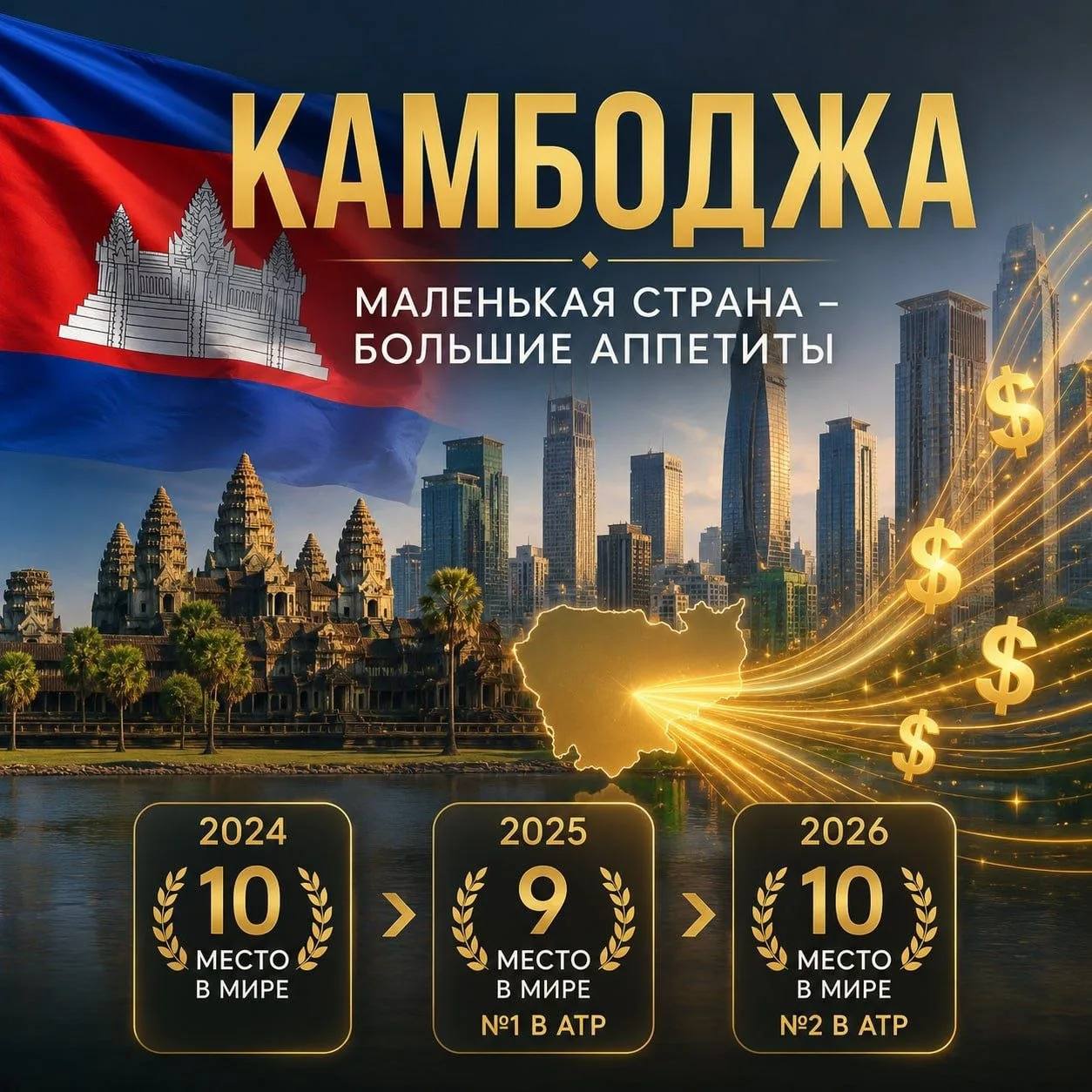 🇰🇭КАМБОДЖА. Маленькая экономика с большими аппетитами