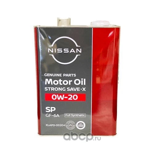Масло моторное NISSAN STRONG SAVE X 0W20 SP/GF-6A 4л 👍 https://detaliauto.ru/parts/NIS...