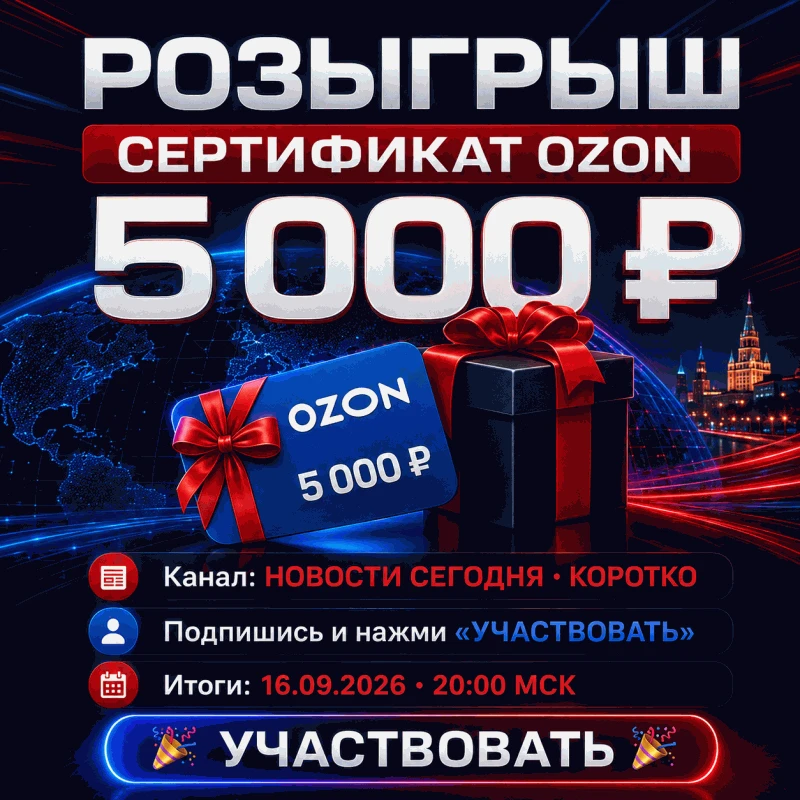🎁 Разыгрываем сертификат Ozon на 5 000 ₽!