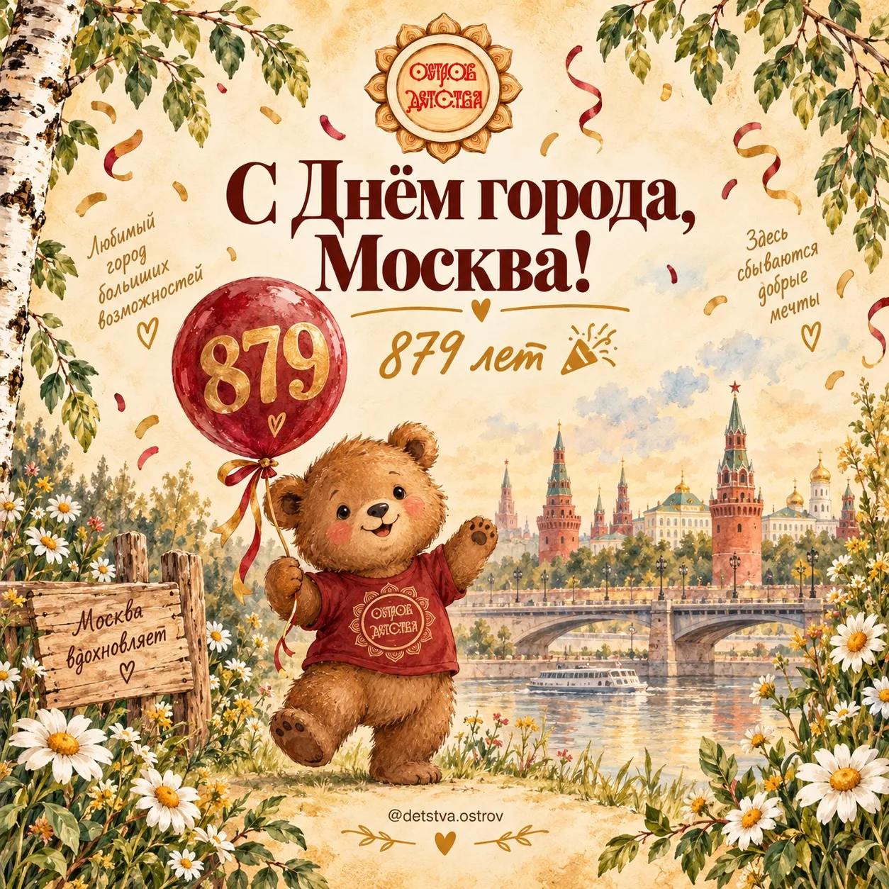 Сегодня особенный день, Москве исполняется 879 лет! ✨