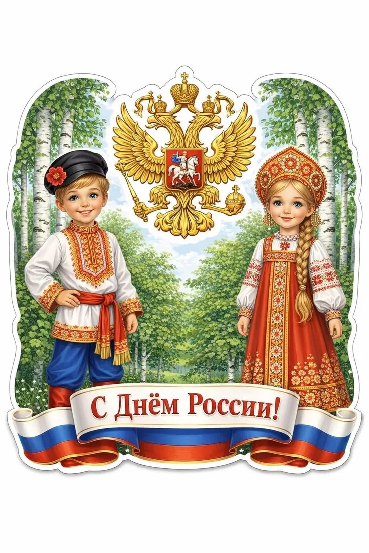 Поздравляем всех с Днём России! Желаем мирного неба над головой, здоровья, улыбок и семейного счасть