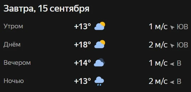Прогноз погоды☀️