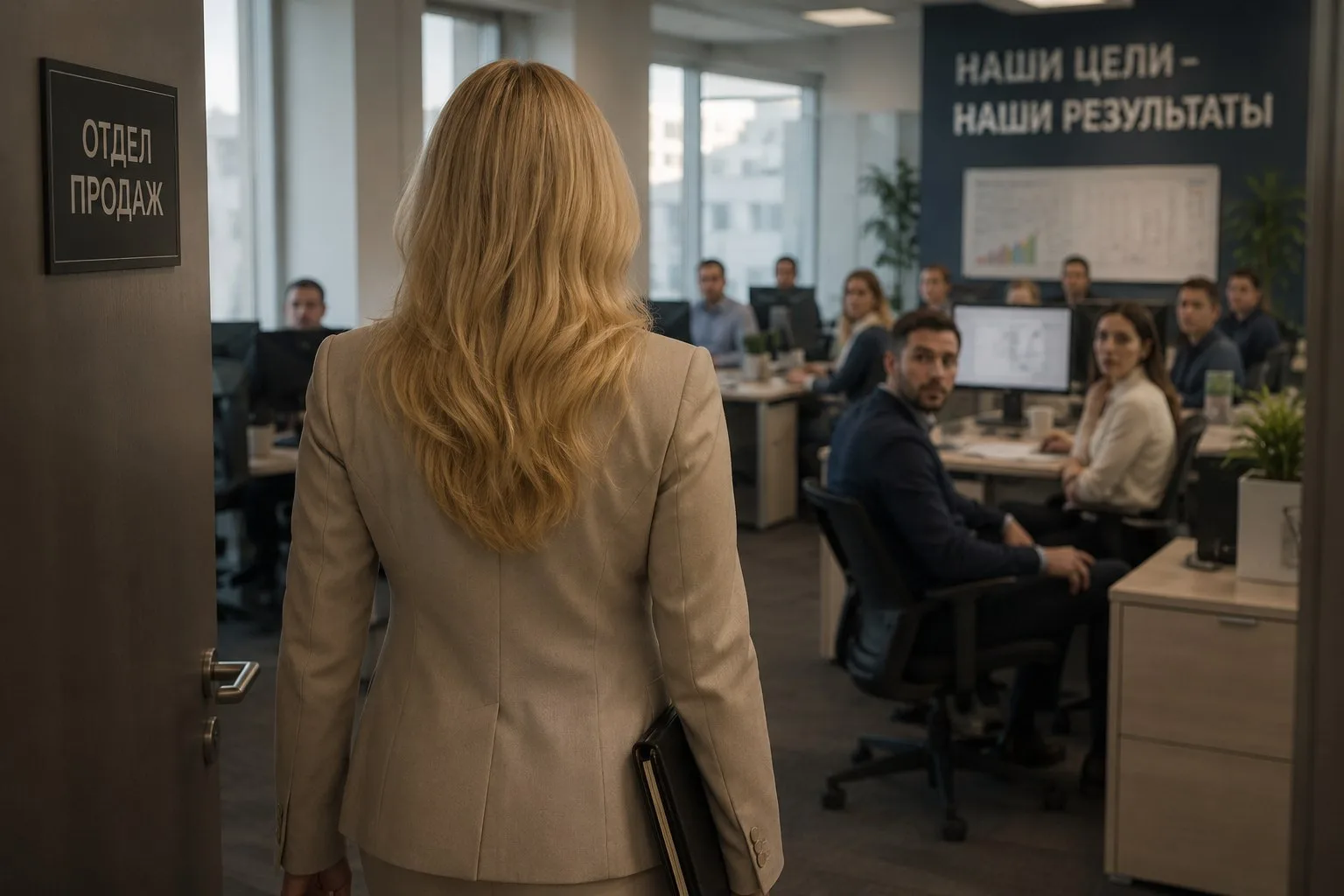 Я пригласила нового коммерческого директора

Помните же? Сильную компанию можно построить только чер
