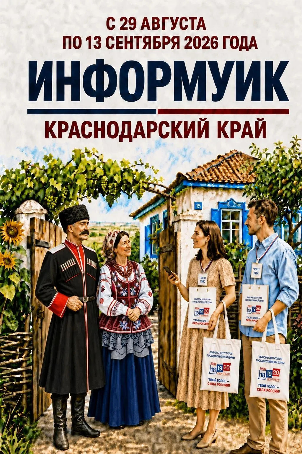 29 августа 2026 года в Краснодарском крае стартует адресное информирование избирателей ...