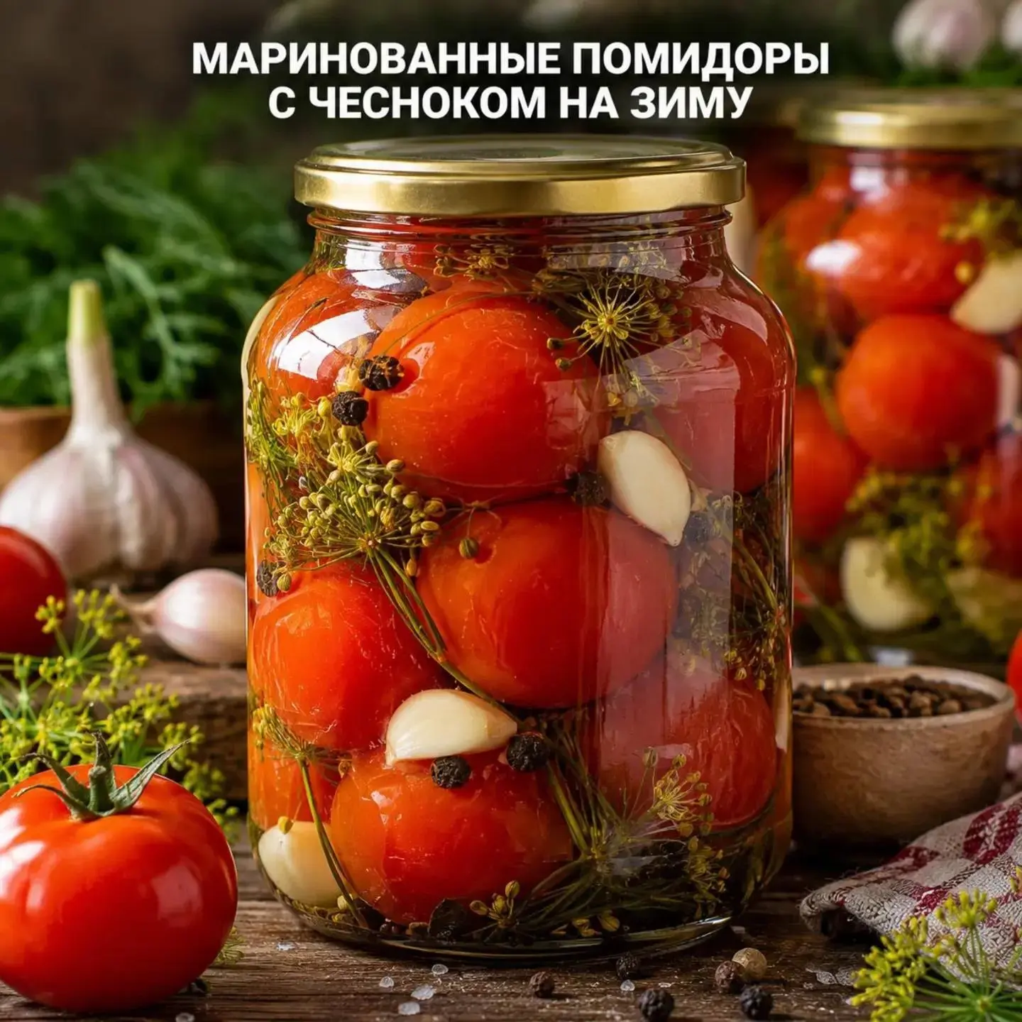 🍅 МАРИНОВАННЫЕ ПОМИДОРЫ С ЧЕСНОКОМ НА ЗИМУ