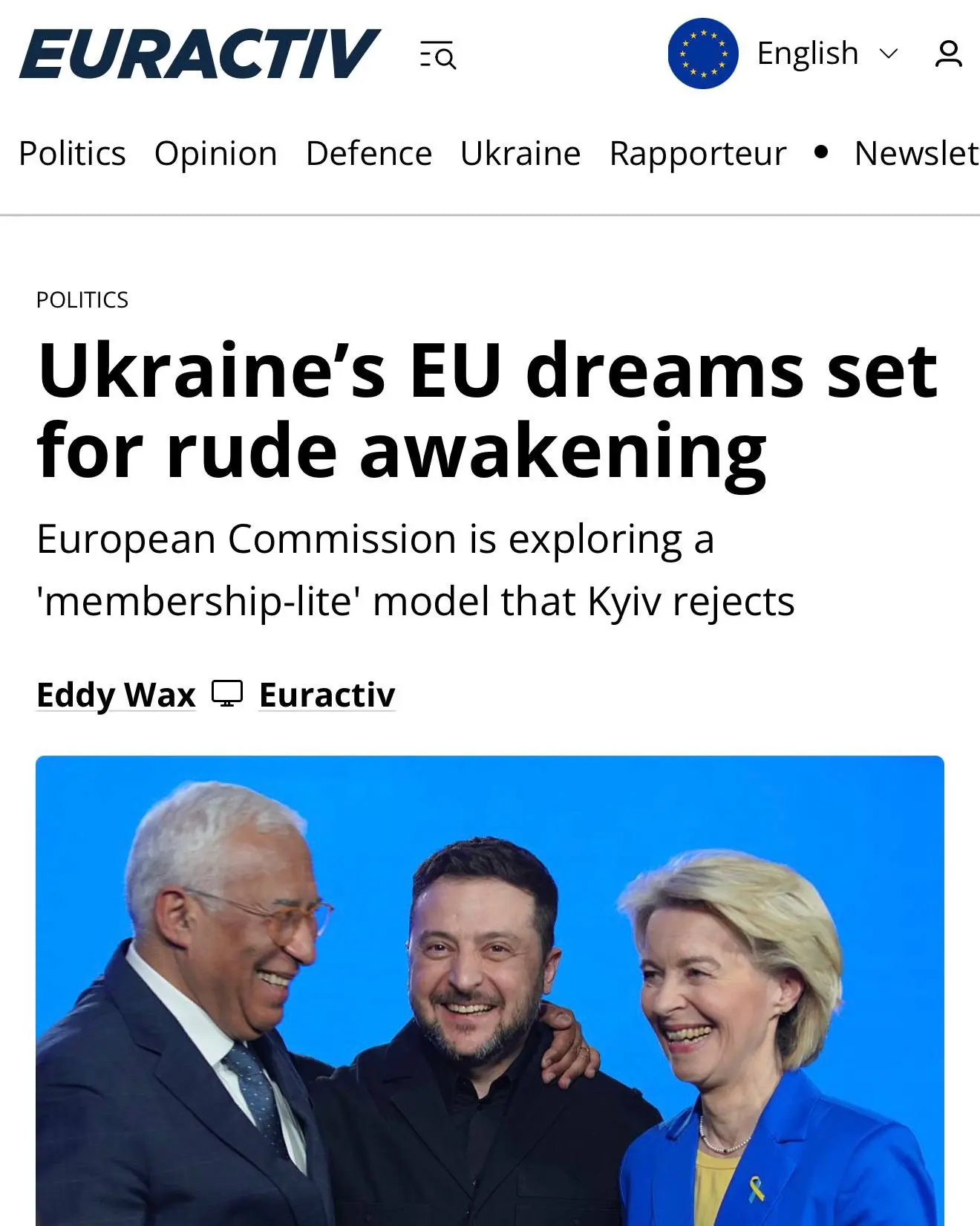 Мечты Украины о вступлении в ЕС столкнутся с суровой реальностью — Euractiv

На саммите в Брюсселе е