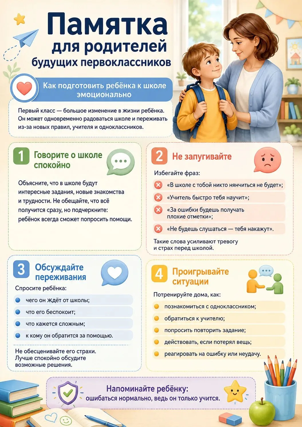 В помощь родителям первоклассников.
#школа3дигора #образование15#Минобрнауки
#Дигора