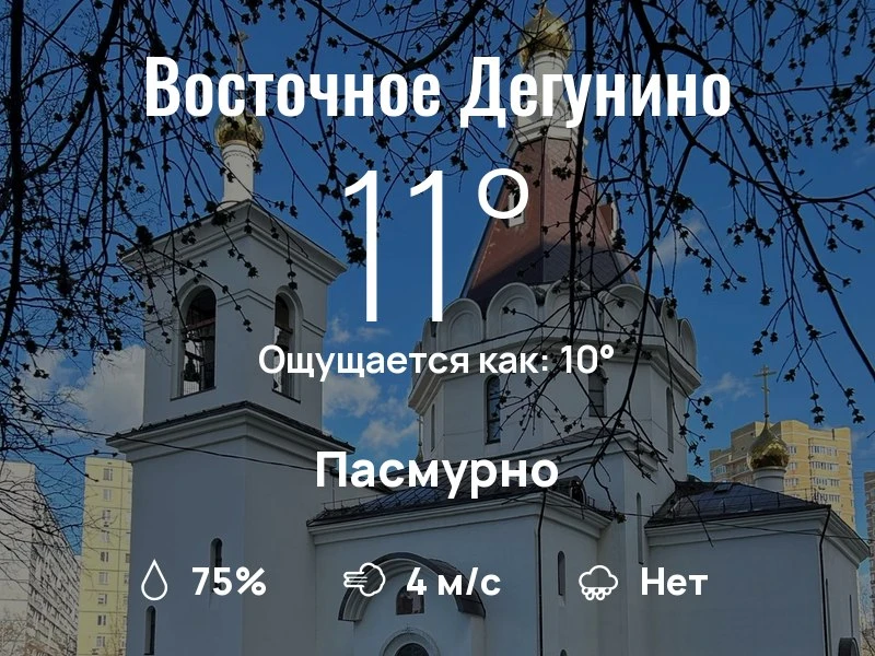 Что с погодой в Восточном Дегунино?
