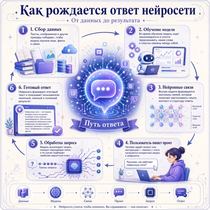 💻 НАШИ ИНФОРМАЦИОННЫЕ ТЕХНОЛОГИИ! КАК РОЖДАЕТСЯ ОТВЕТ НЕЙРОСЕТИ 💻  Сегодня мы обсудим одну из актуал