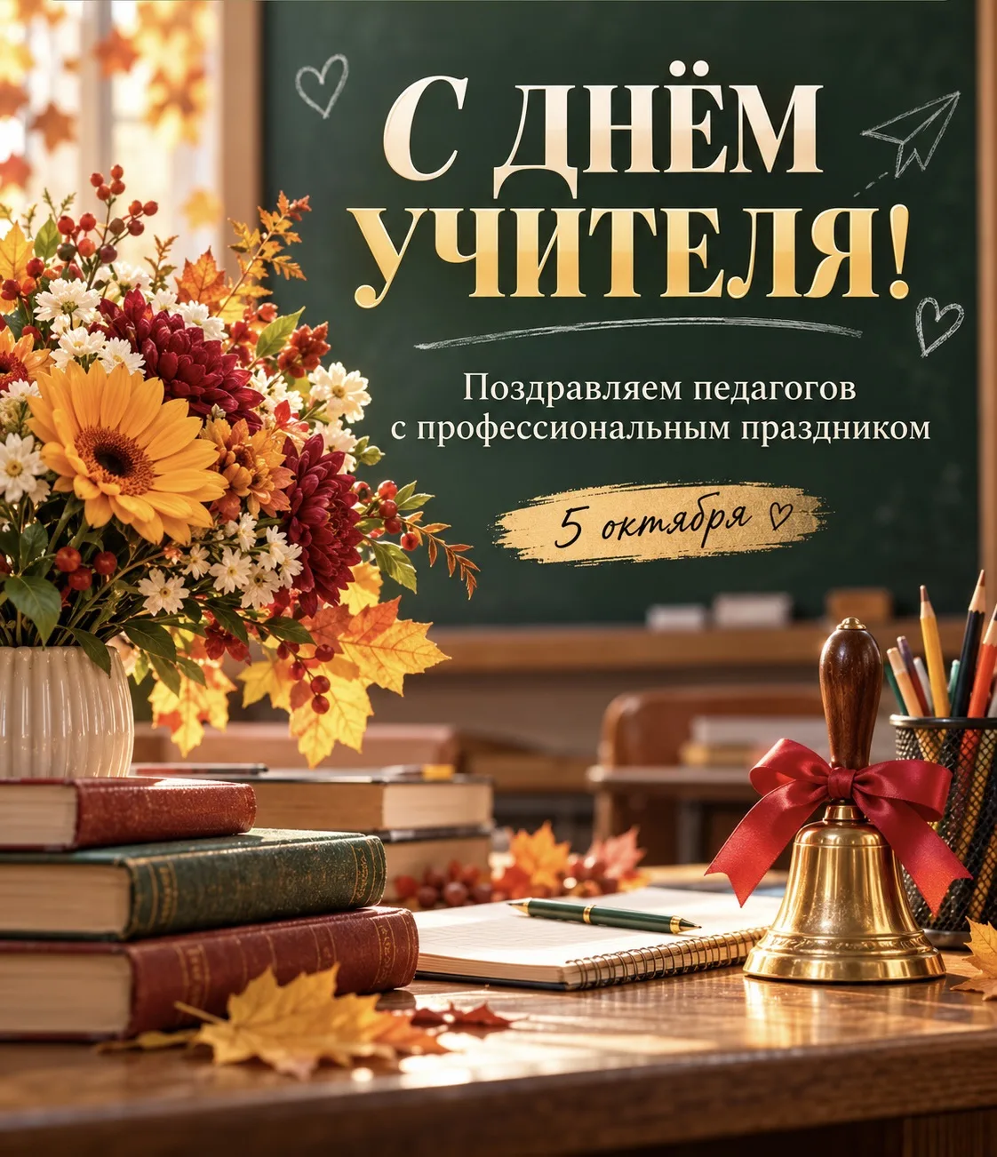 📚 Поздравляем учителей Кимр с Днём учителя!