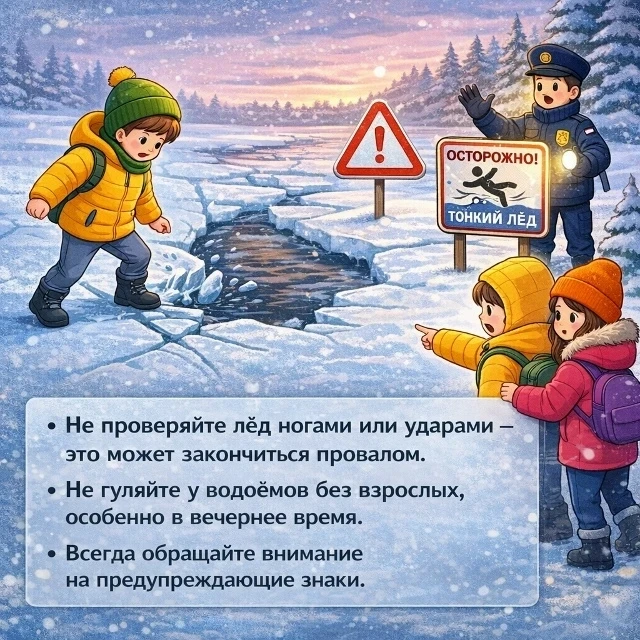 💥 Правила безопасности на льду ❄  ✔️С наступлением календарной весны лёд на реках и озёрах становитс