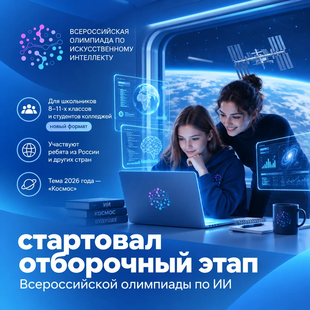 🤖 Стартовал отборочный этап Всероссийской олимпиады по искусственному интеллекту!