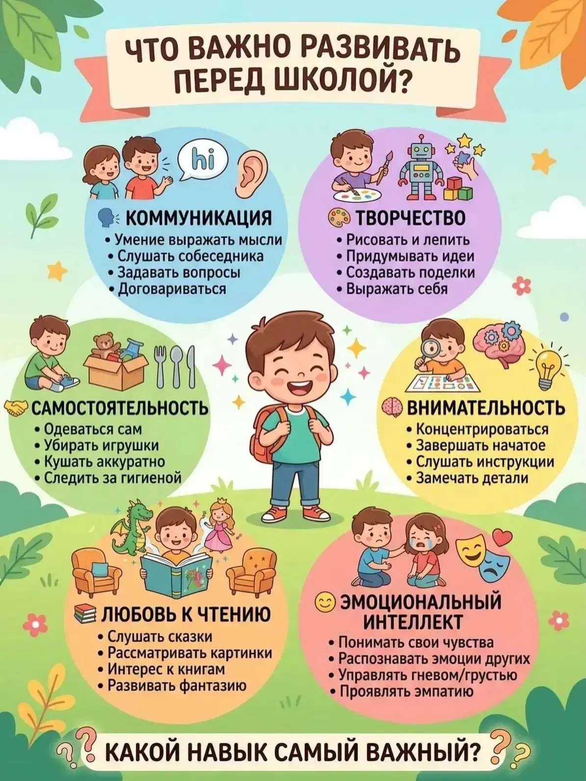 🎒Многие родители переживают, умеет ли ребенок читать, считать и писать перед школой.