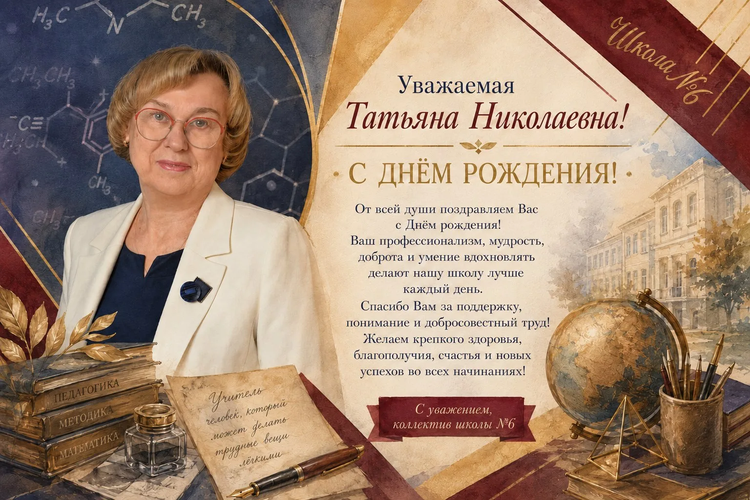 Сегодня свой День рождения отмечает заместитель директора Татьяна Николаевна 💐