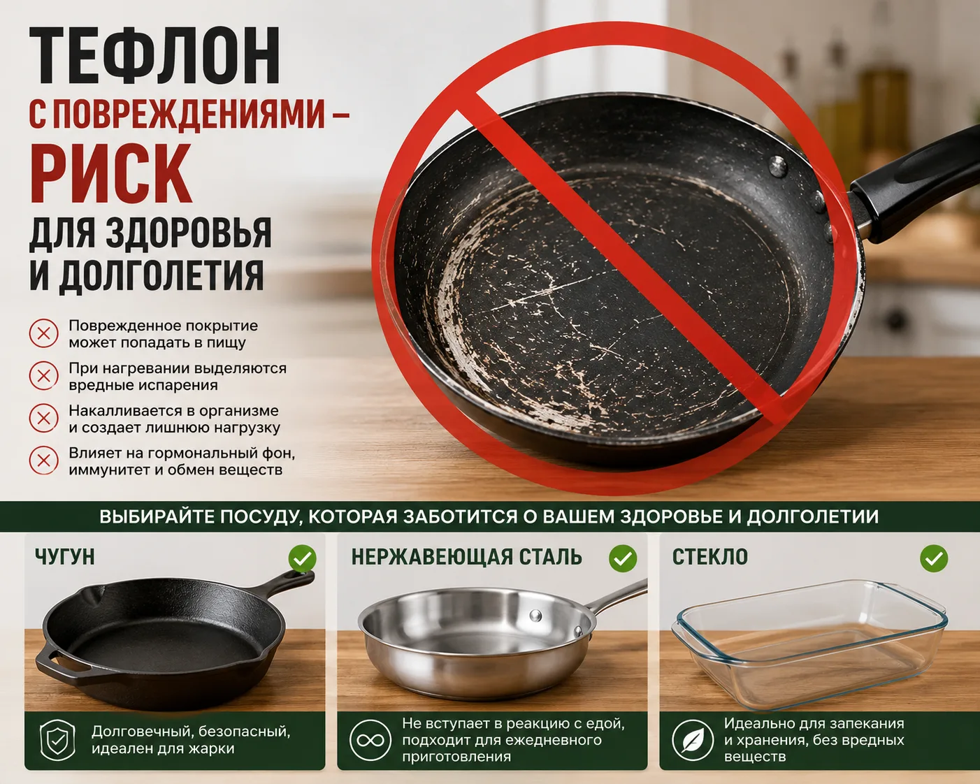 🍳 Посуда, в которой вы готовите, тоже влияет на здоровье