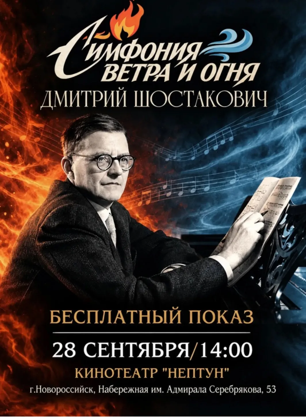 «Симфония ветра и огня. Дмитрий Шостакович»: к 120-летию композитора в Новороссийске пр...