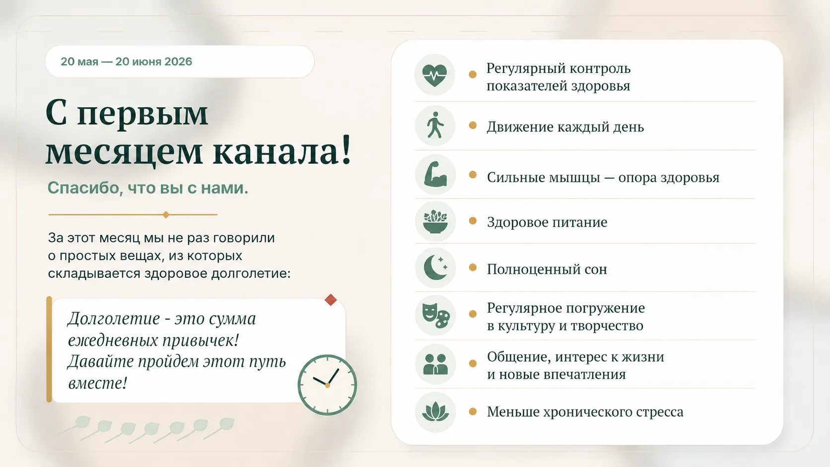 С первым месяцем нашего канала!