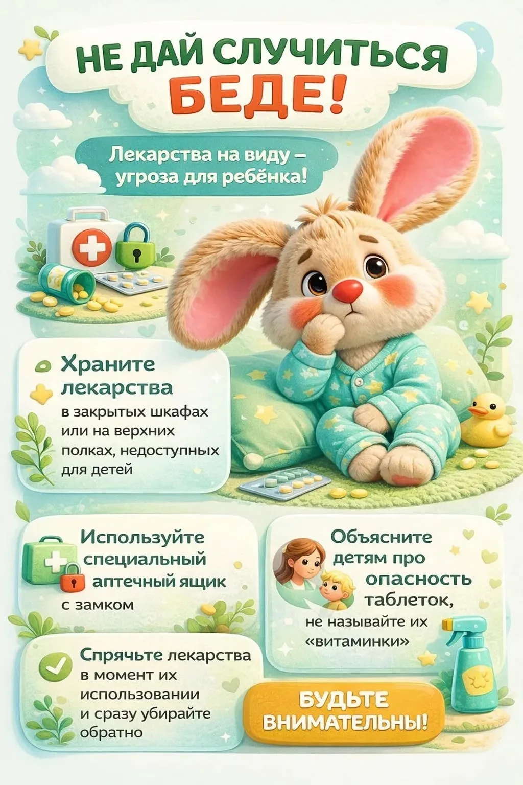🔐🚨 Важная информация для родителей: безопасность детей и лекарства! 🚨🔐