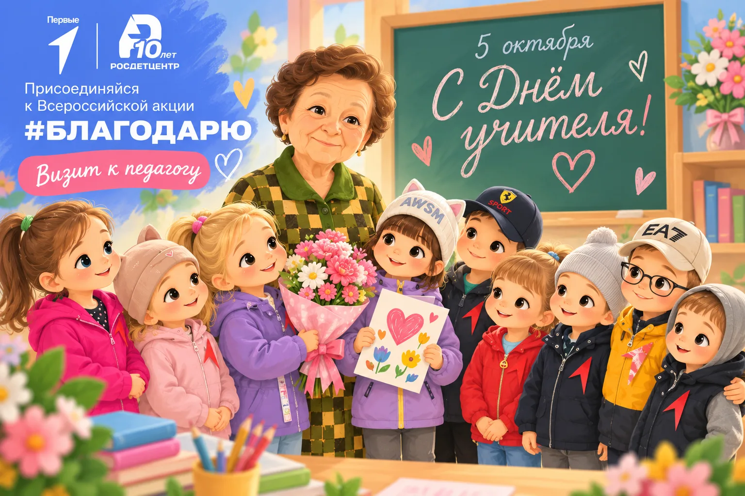 🍂❤️ #БЛАГОДАРЮ — от маленьких сердец большому Учителю!
