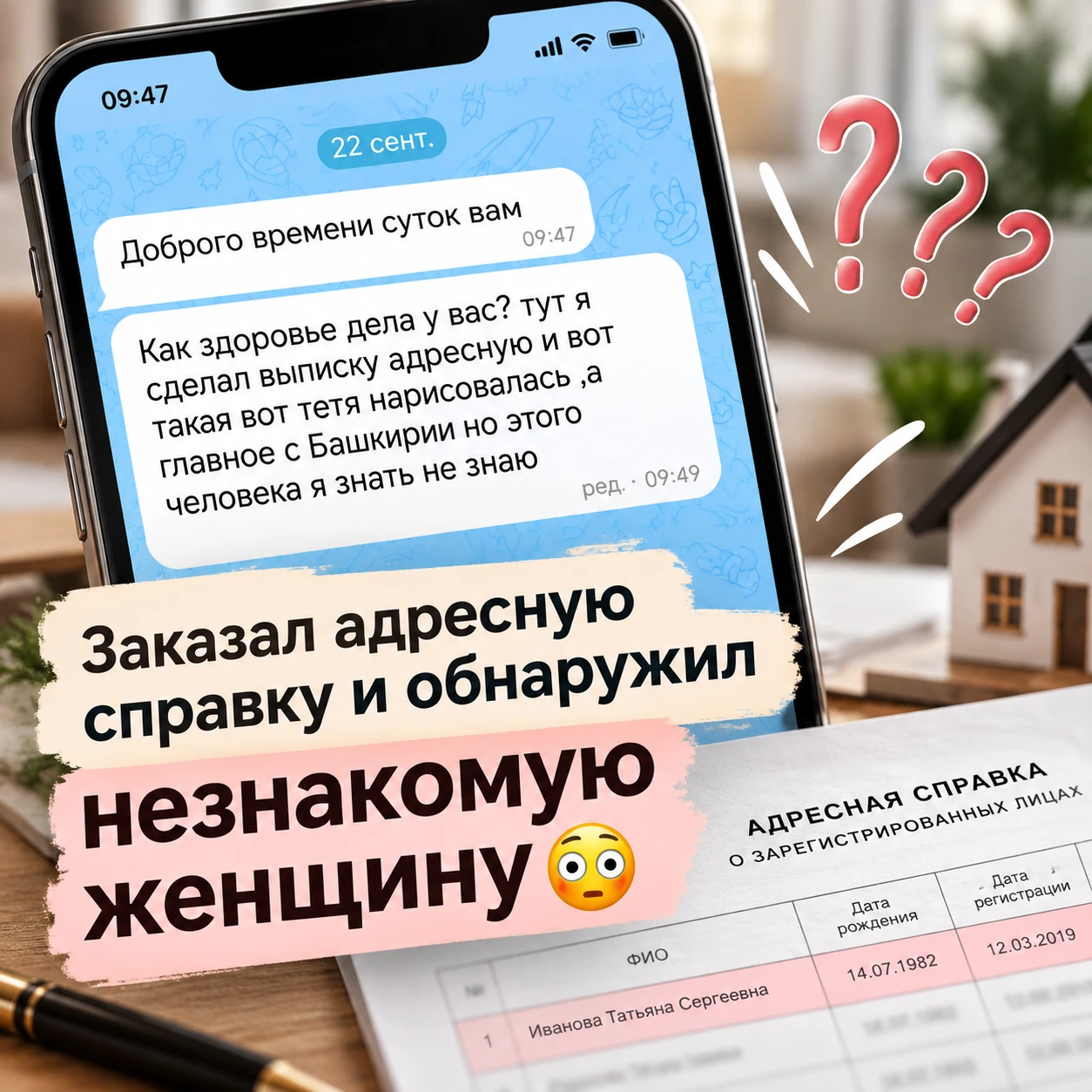 🏡 Купили квартиру пять лет назад. А теперь в адресной справке — незнакомая женщина 😳