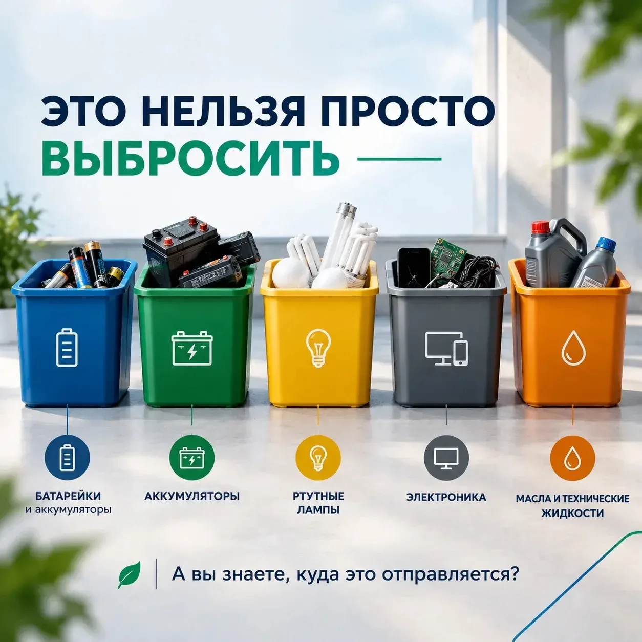 ♻️ 5 ОТХОДОВ, КОТОРЫЕ НЕЛЬЗЯ ВЫБРАСЫВАТЬ В ОБЫЧНЫЙ КОНТЕЙНЕР