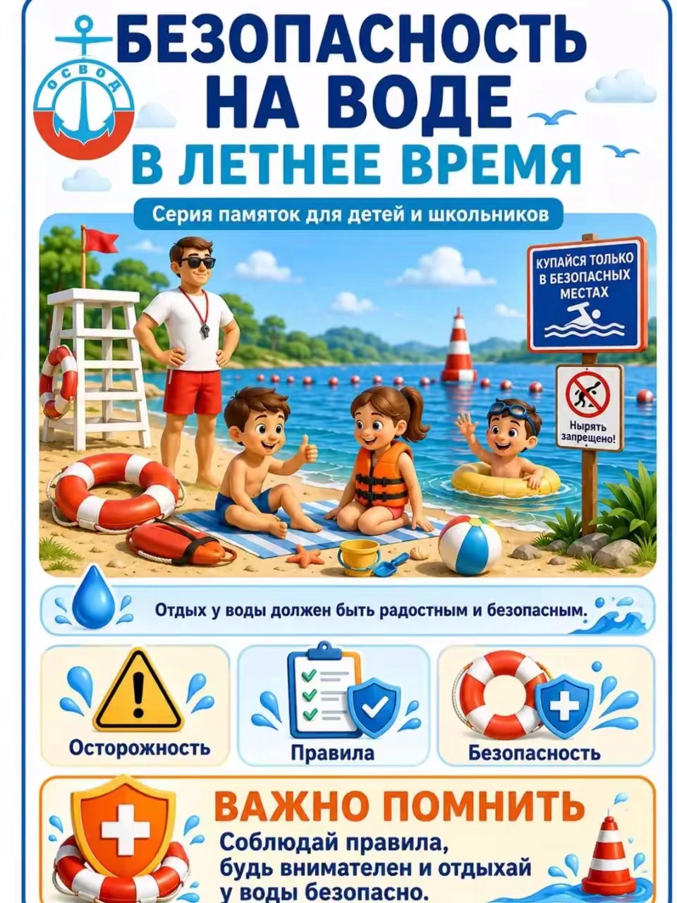 Безопасность на воде — превыше всего! 🌊⚠️

Летом так хочется расслабиться и наслаждаться водными ра