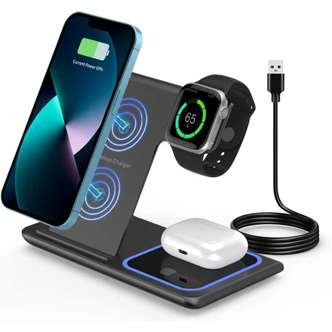 Беспроводная станция зарядки 3-в-1 для Apple