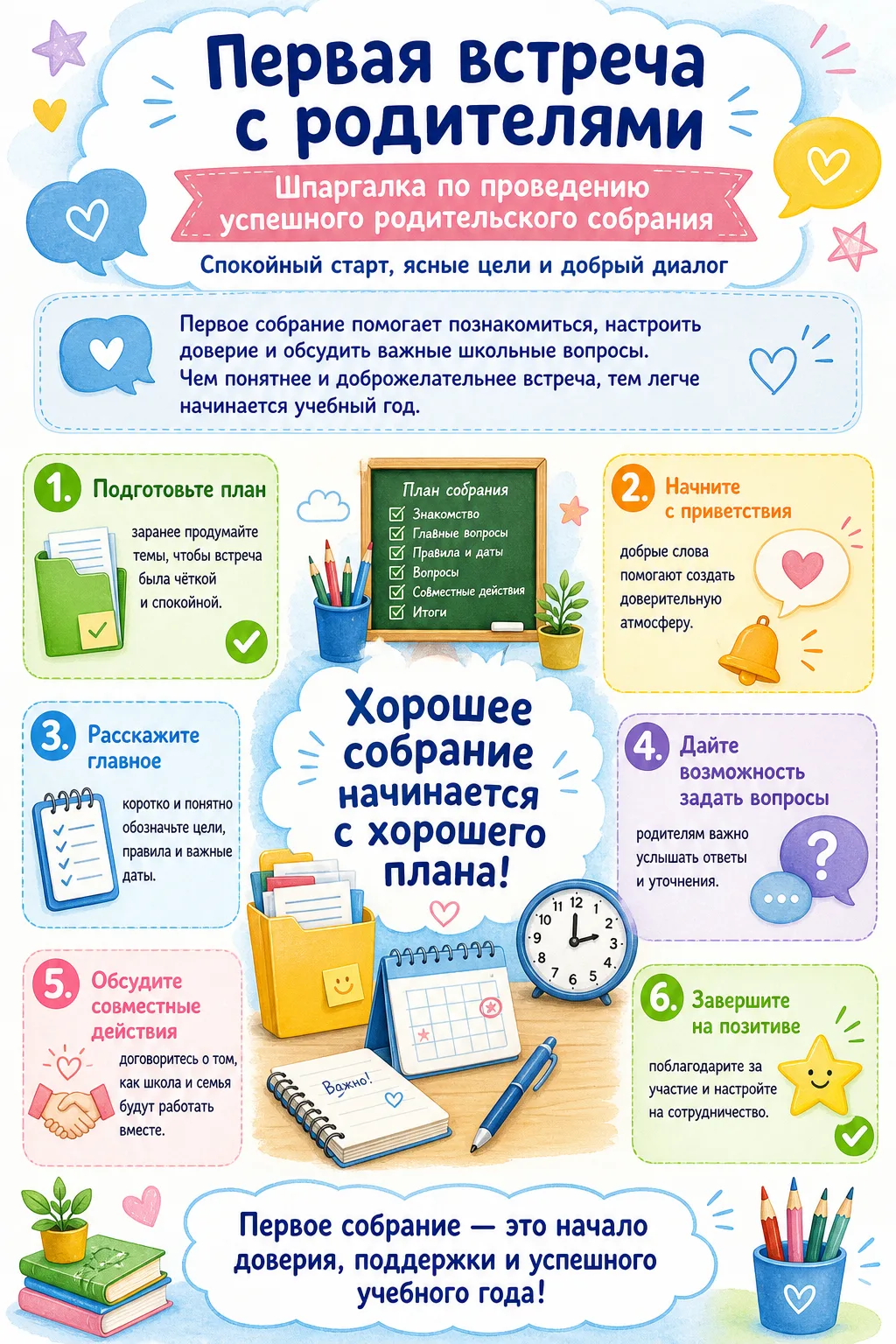 ☝️"Хорошее собрание начинается с хорошего плана" и "Вежливый чат - спокойный день!🤝