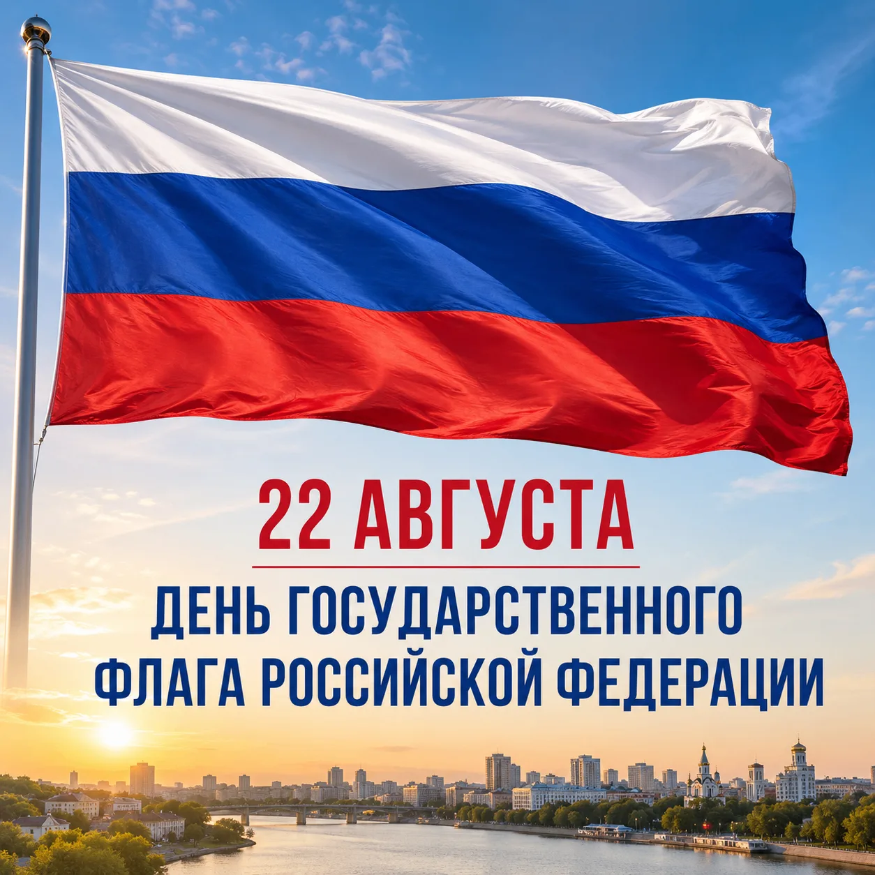 🇷🇺 22 августа - День Государственного флага Российской Федерации!