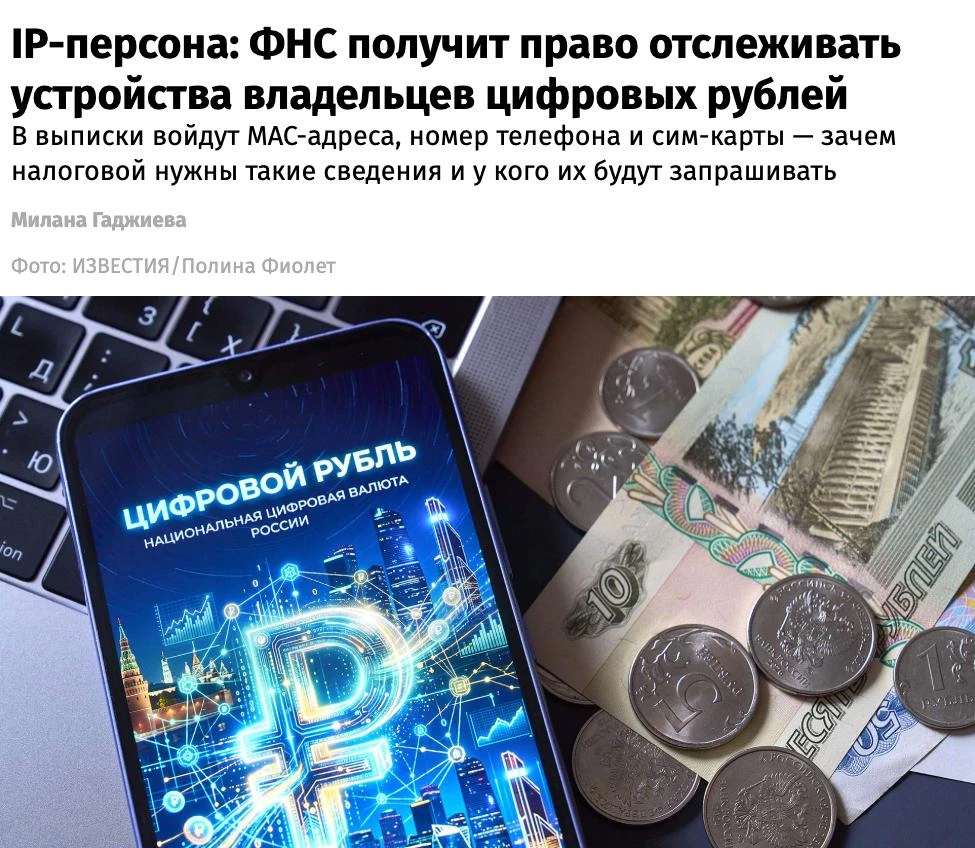 За россиянами с цифровыми рублями будет СЛЕДИТЬ налоговая — ФНС получит доступ к данным...