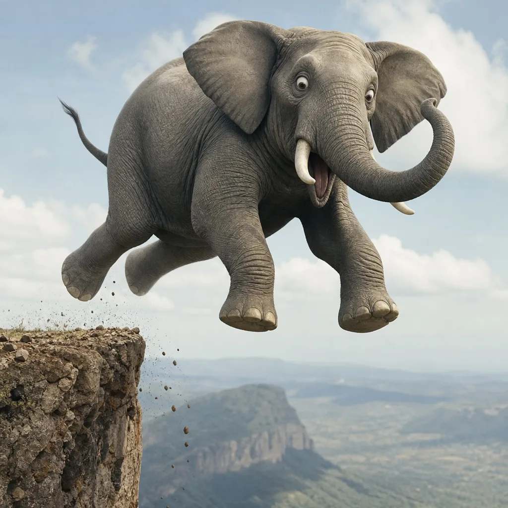 🐘 Слон — единственное животное, которое не умеет прыгать