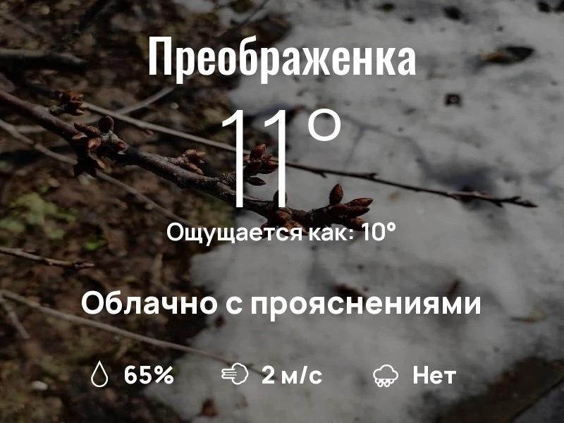 Что с погодой в Преображенском?