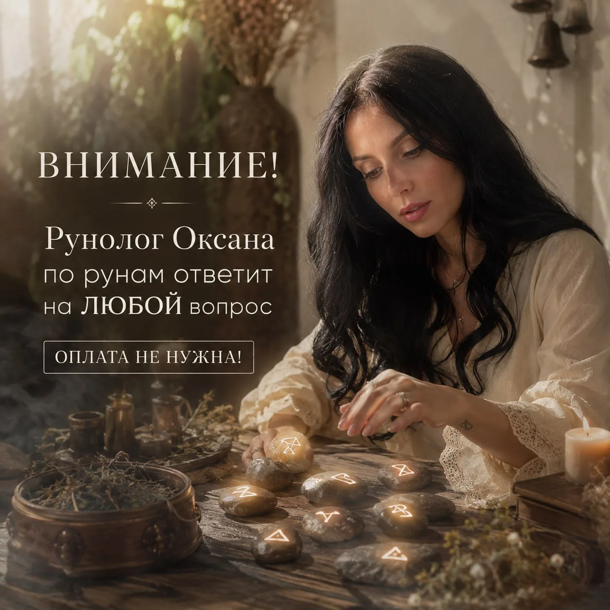 🔮  ОТВЕЧУ НА ЛЮБОЙ ВОПРОС ПО РУНАМ

От Вас не нужны ни оплата, ни подписки. Никаких скрытых условий
