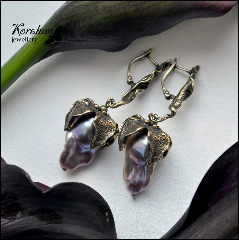 Серьги Fleur pourpre