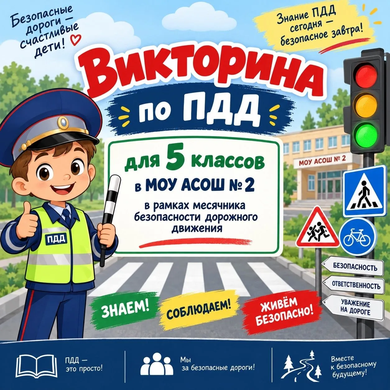 🚦 Зелёный свет знаниям! Кто в 5-м классе главный знаток дорог? 🛴