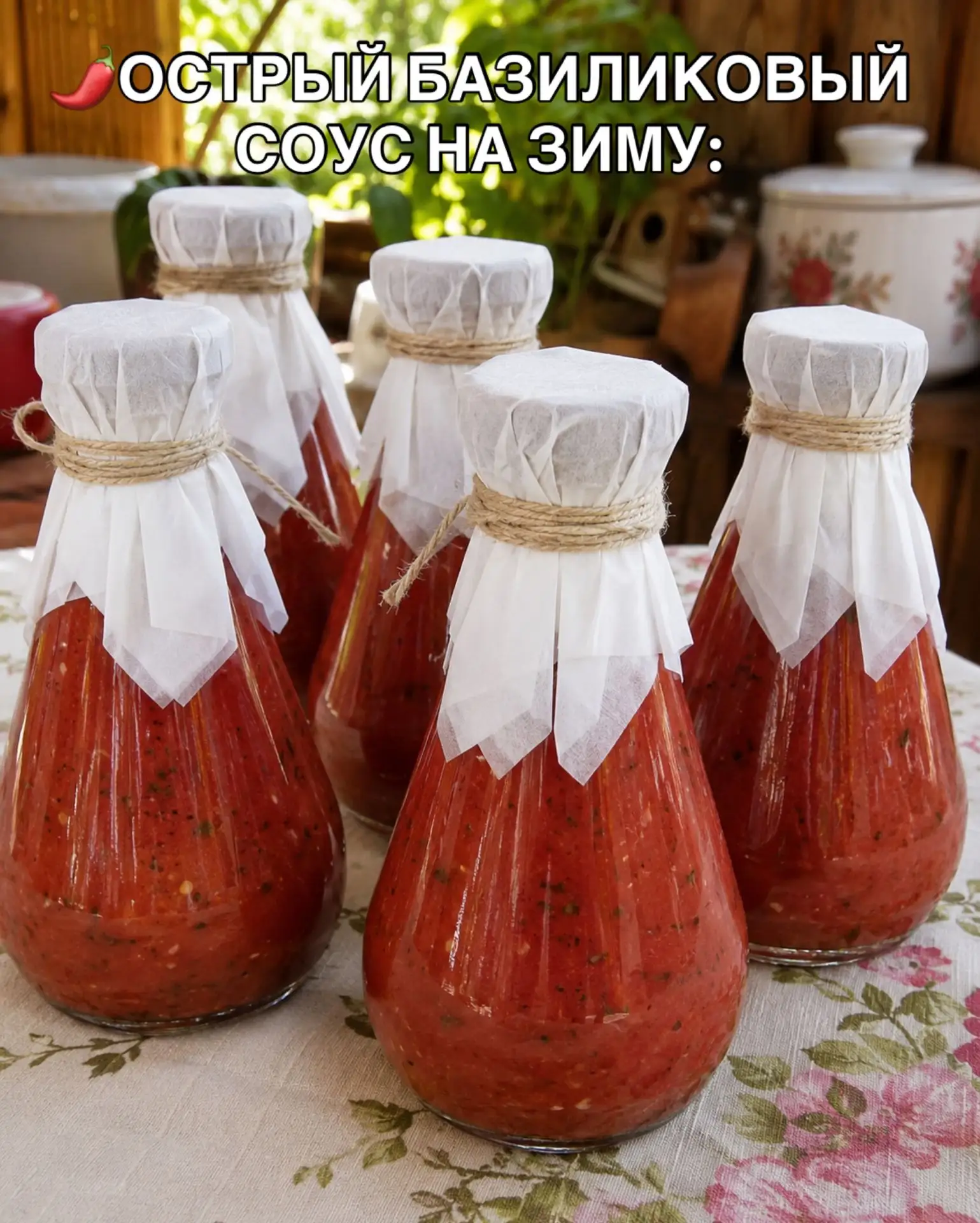 ОБЯЗАТЕЛЬНО ПОПРОБУЙТЕ ПРИГОТОВИТЬ НА ЗИМУ ОСТРЫЙ БАЗИЛИКОВЫЙ СОУС!
Уверена - Вам понравится😍

📝Ка