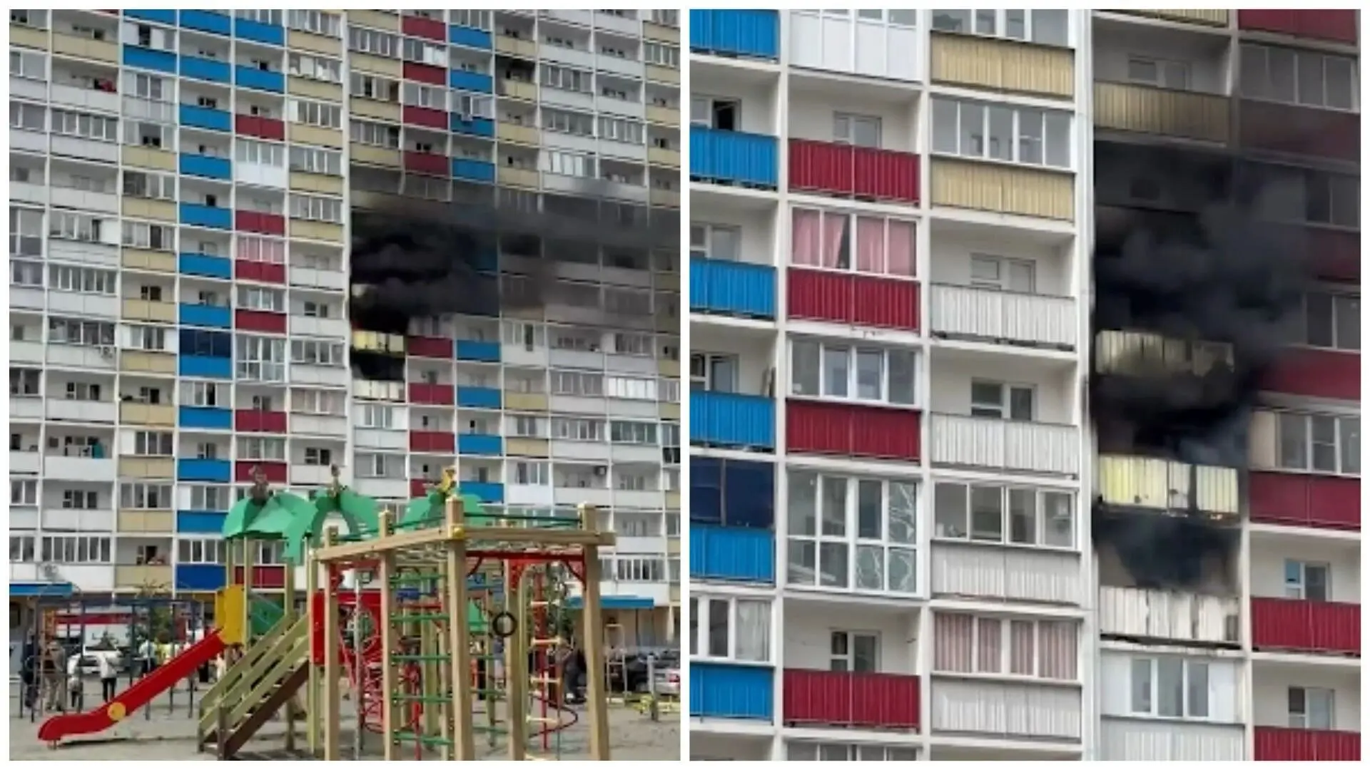 Пожар в новосибирской многоэтажке: эвакуированы 100 жильцов