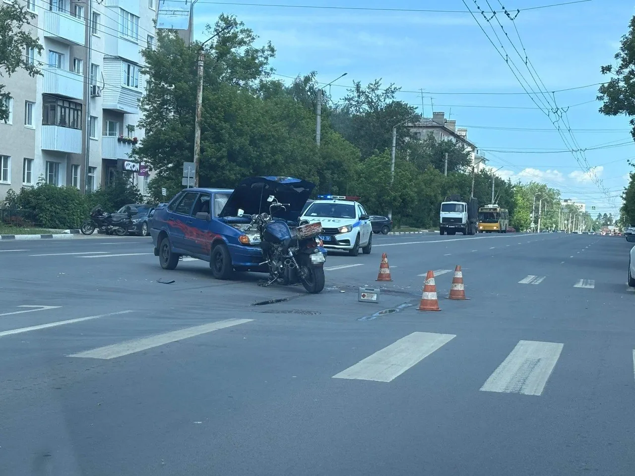 Подробности вчерашнего ДТП на перекрестке улиц Гайдара - Марковникова от телекомпании «...