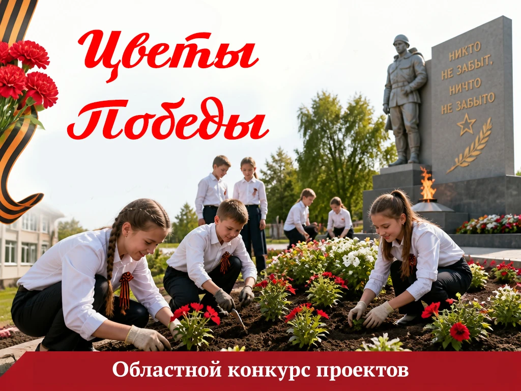 Завершается приём заявок на Областной конкурс проектов «Цветы Победы», посвященный 81-й...