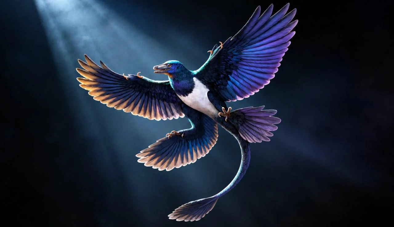 Ученые открыли динозавра Norellraptor barsboldi с четырьмя крыльями. Фермер из Китая на...