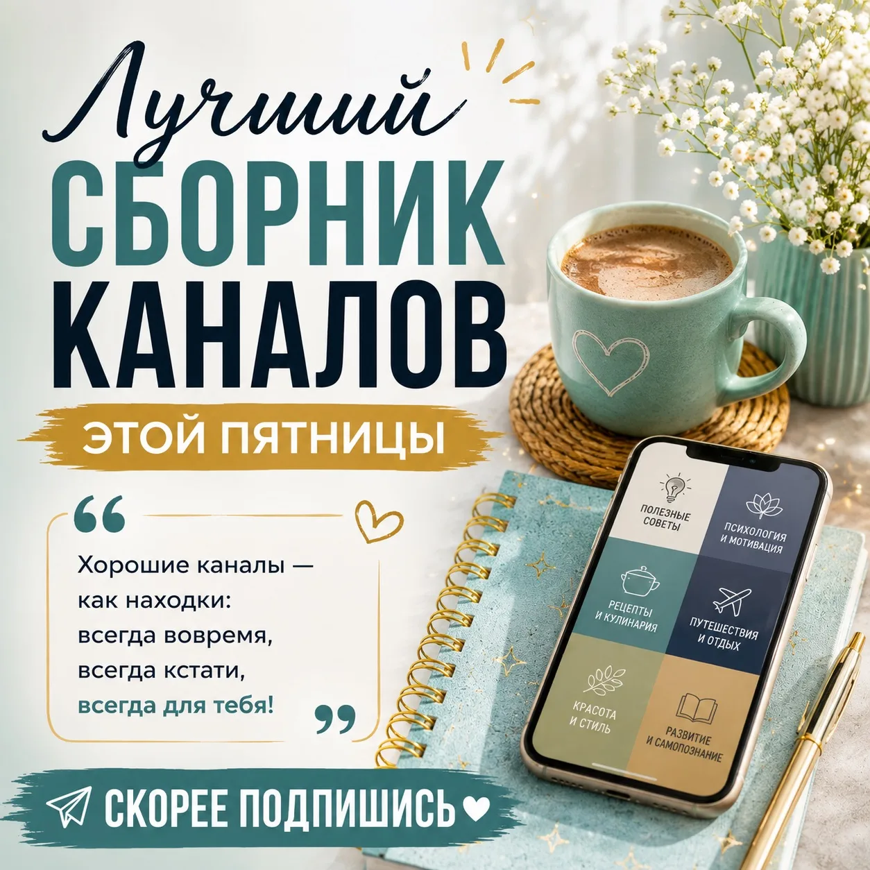 Последняя пятница этого августа — и мы не могли оставить вас без классной подборки! 💚