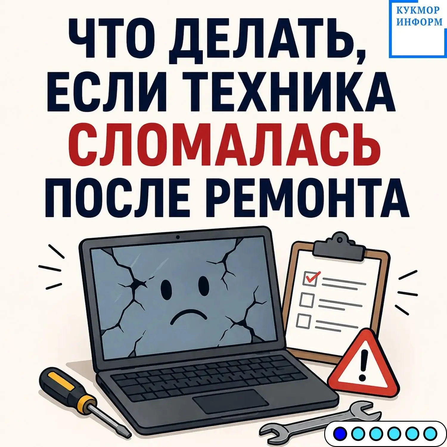 💯Что делать, если техника сломалась после ремонта

Полезные советы в наших карточках.