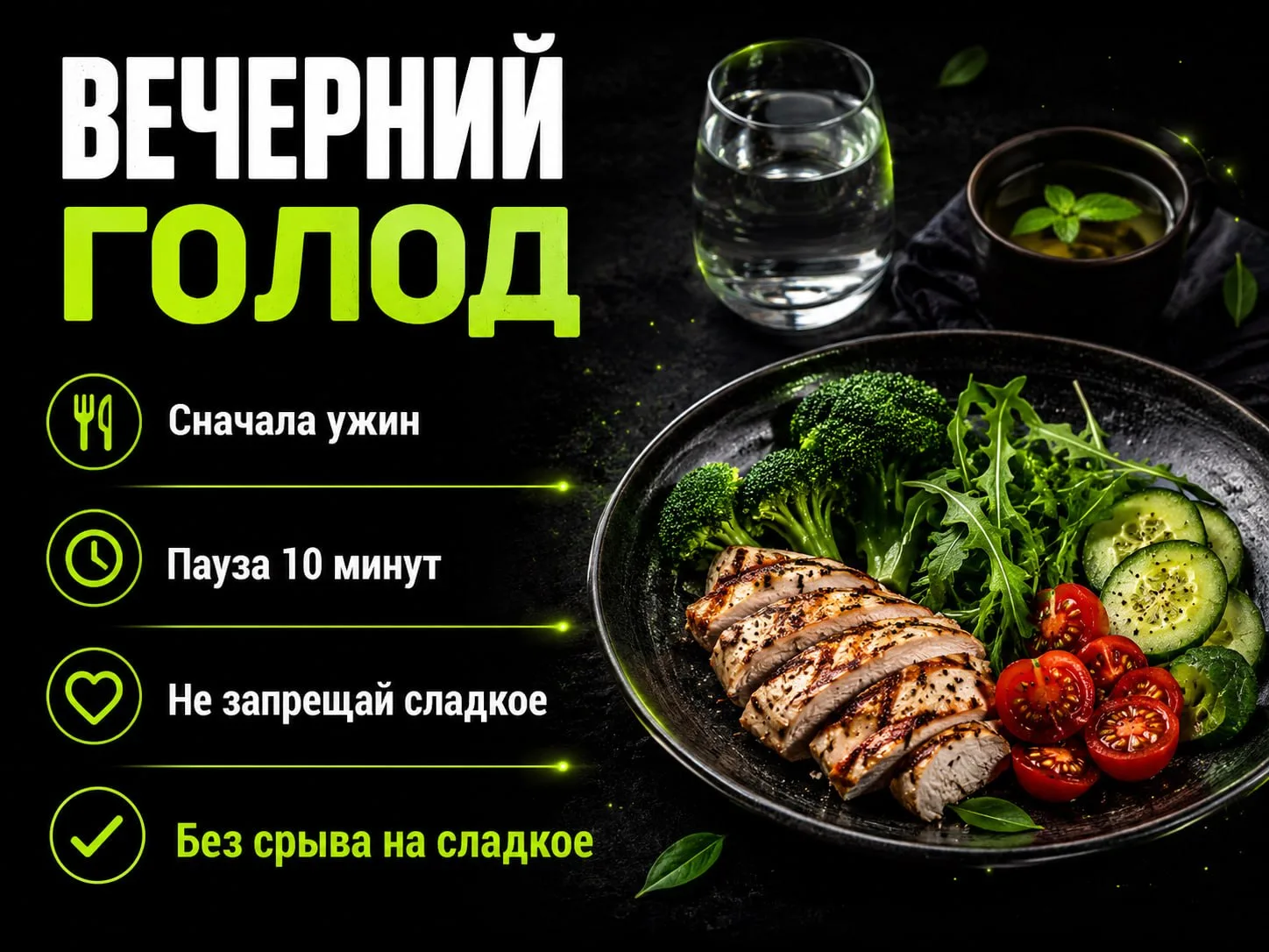Как пережить вечерний голод без срыва на сладкое