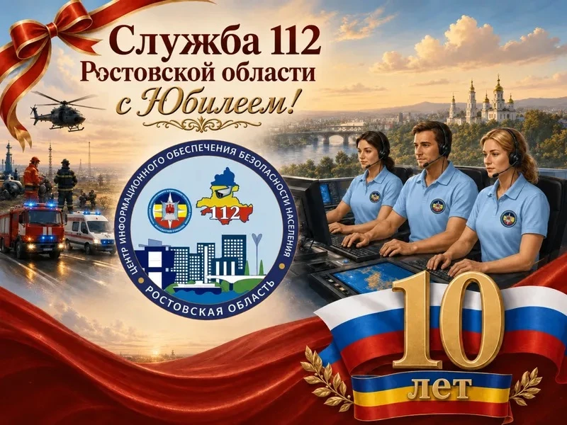 🎉 Служба‑112 Ростовской области — 10 лет на страже безопасности! 🎉