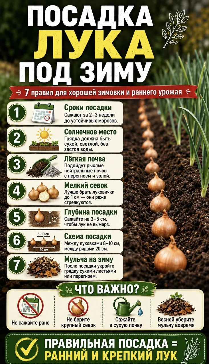 🧅 Хотите ранний и крепкий урожай лука? Пора готовить грядки!